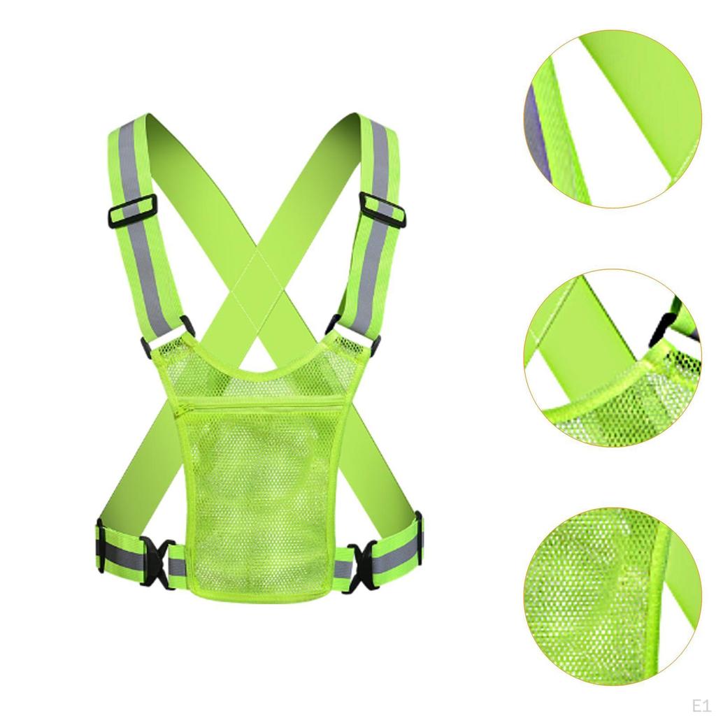 Leichte reflektierende Weste mit verstellbarem Gürtel, ideal zum Joggen und Nachtradfahren