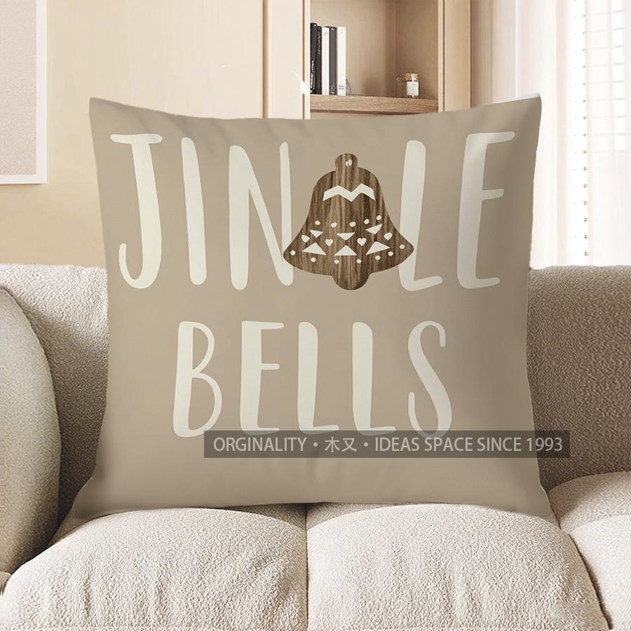 Home Decor Merry Christmas Gingerbread Pillow Cover Pattern Cushion Cover Suitable For Sofa Bedroom Car Pillow Cover