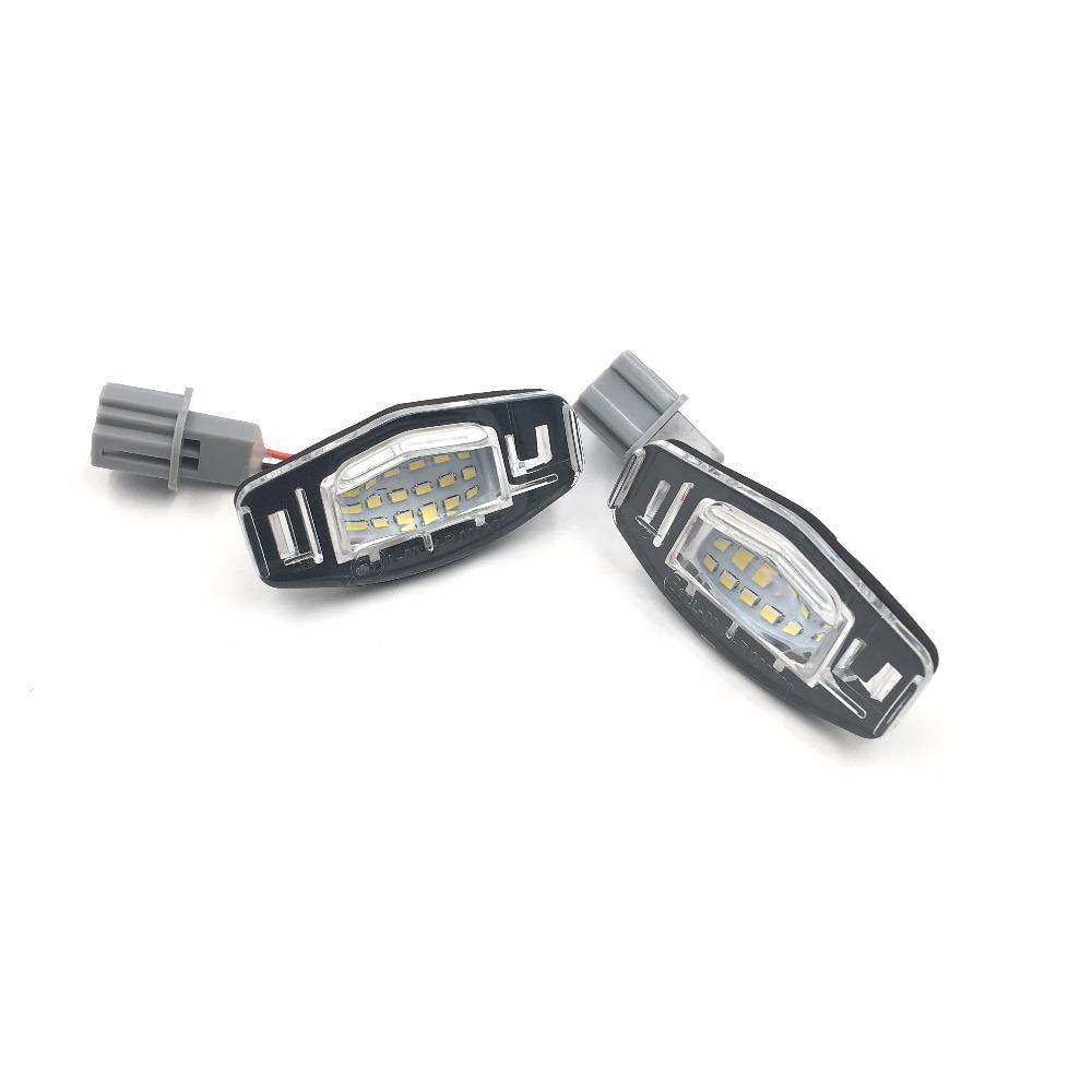 2pcs Canbus Error Free White 18SMD LED Number License Plate Lights For Honda Accord Civic City Odyssey MR-V/Pilot