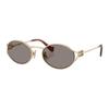 Miu Miu Unique Design Metal Oval Sunglasses Women sunglasses Light-Gold MU52YSZVN80Q