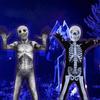 [IPENNYE] Grim Reaper Cosplay Costume for Kids, Halloween Costume, Scary, Ghost, Zombie, Skull, Grim Reaper Costume, Skeleton, Skull, Full Body
