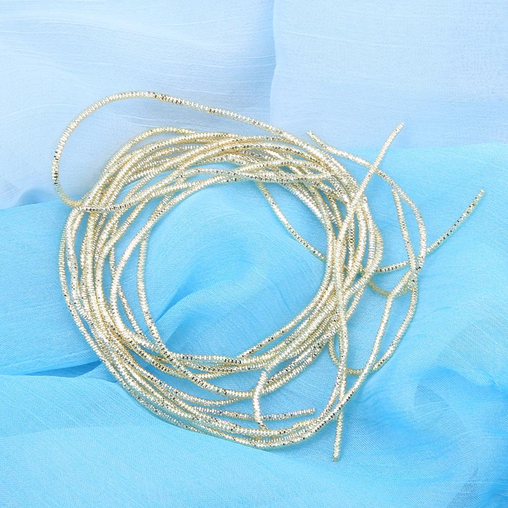Embroidery Thread Copper Wire Sewing Stitching Gloss 1.5mm  Dia. Manual DIY StringGolden