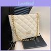 Modern Quilted Nylon Chain Shoulder Bag For Women Trendy Street Bucket Bag