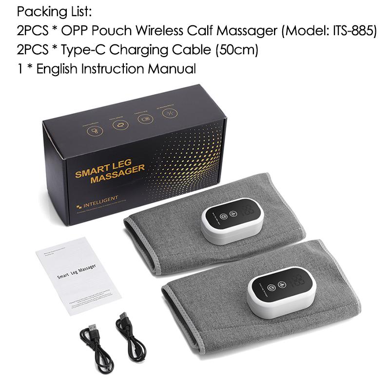 1/2PCS Electric Leg Massager  3 Modes 3 Levels Wireless Rechargeable Airbag Compression Calf Massage Relax Leg Blood Circulation