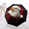 1pc Eagle Christmas Automatic Folding Umbrella - Compact 8-Rib Design, Durable Plastic & Iron, Lightweight for Outdoor Daily Use112