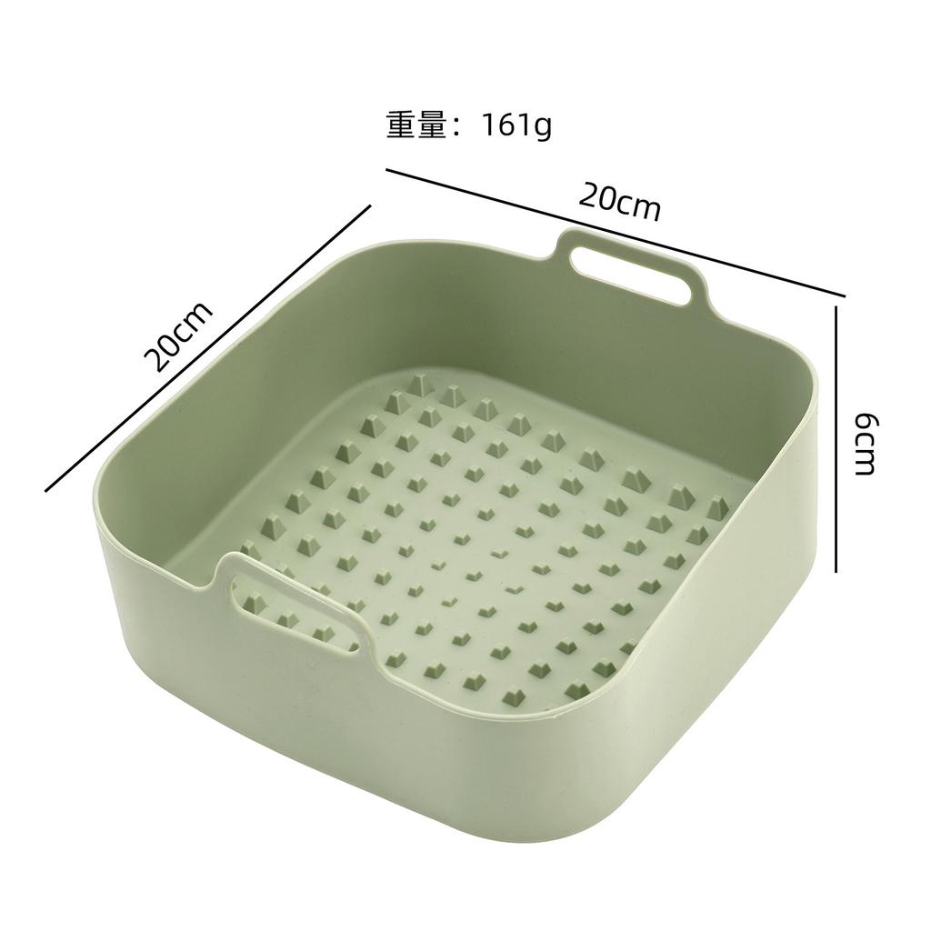 20cm Silicone Air Fryer Liners Reusable Non-Stick Basket Fryer Liners Replacement of Parchment Liner Paper Air Fryer Basket