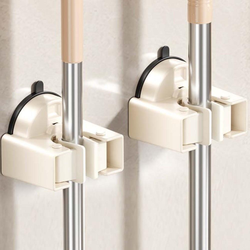 Self-Adhesive Bathroom Mop Hook Broom Wall Storage Hook Suction Cup Mop Holder  Bathroom