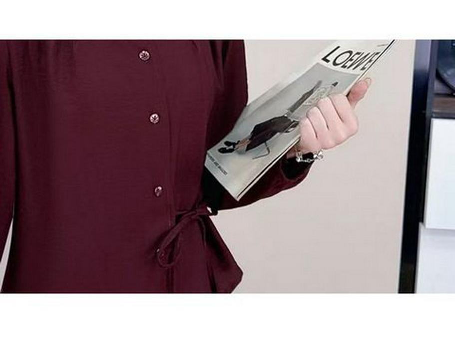 2025 Autumn Fashion: Elegant Long-Sleeve Slimming Shirt for Women
