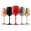 Red Wine Cocktail Glass Unbreakable Metal Tall Champagne Glass Bar KTV European Style Goblet 500ML Stainless Steel Goblet