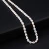 1String, White Natural Freshwater Pearls, Handmade Rice Pearl Beads, 3-3.5 Mm, for DIY Necklace Accessories, Jewelry Making, Women Gift, 36 Cm