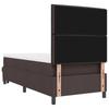 Boxspring Bed with Headboard Dark Brown 90 x 190 cm Fabric