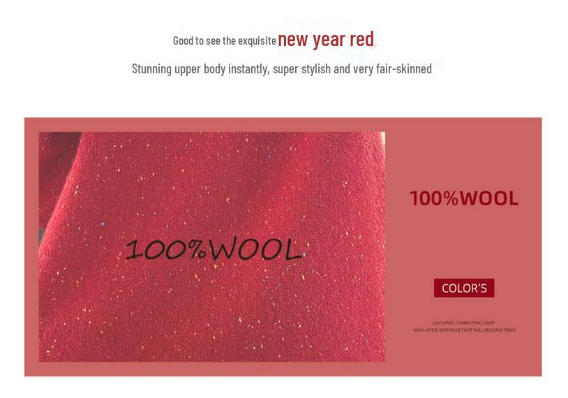100% Pure Wool Seamless Round Neck Long Sleeve Slimming Sweater for Women - Autumn Winter Base Layer