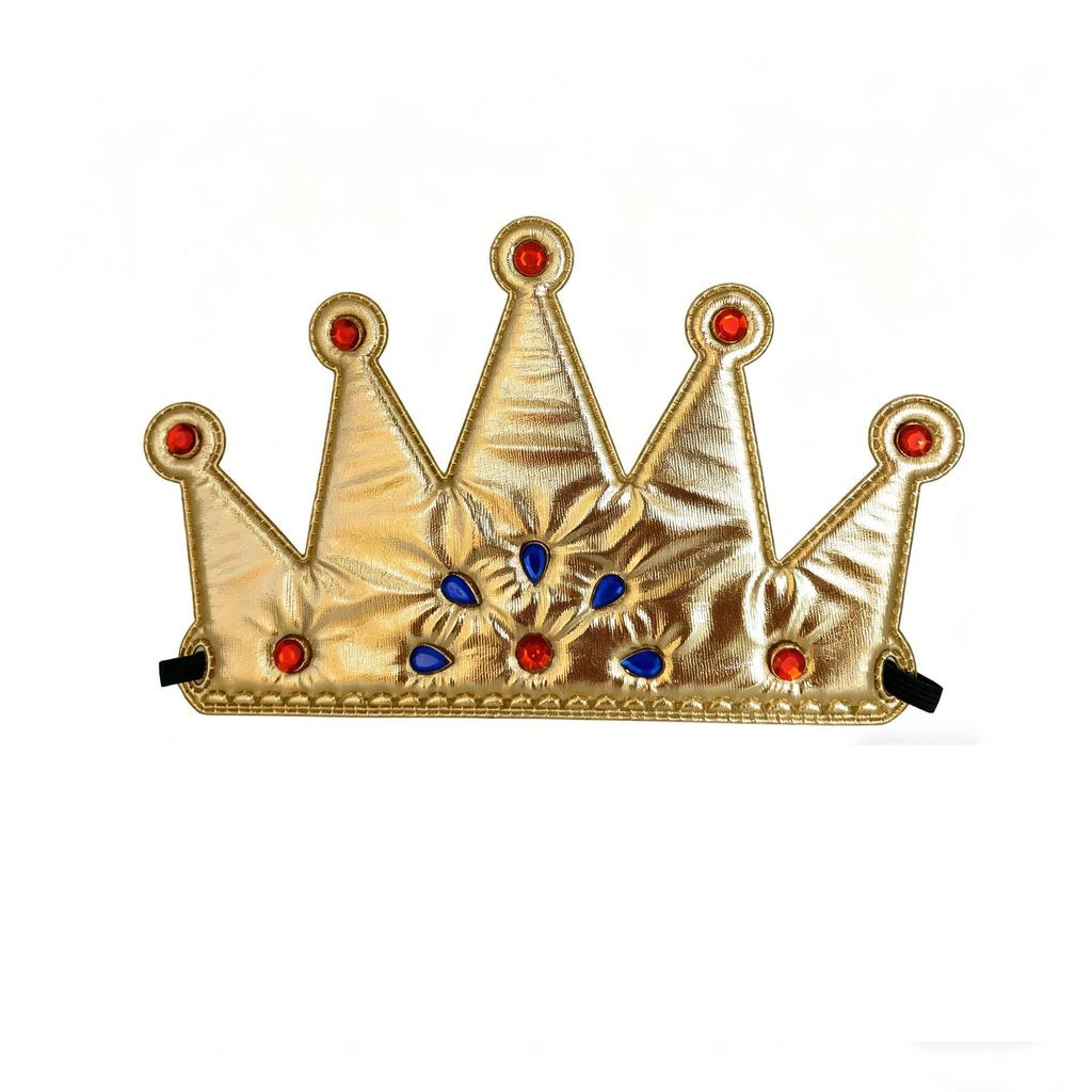 Royal Gold Crown Headdress for Kids' Costume Party