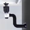 Flip Top Anti-Odor Drain Pipe Set Kitchen Sink Drain Retractable Deodorizing Filter Flexible Downspout Bathroom Anti Clogging