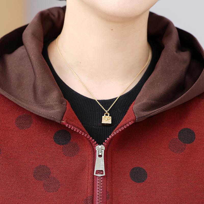 Spring new hooded jacket short casual top medium women's jacket