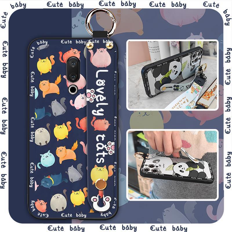 Dirt-resistant Wristband Phone Case For Meizu 15/15 Lite Anti-knock Durable Silicone Anti-dust Cartoon Soft Case Cute