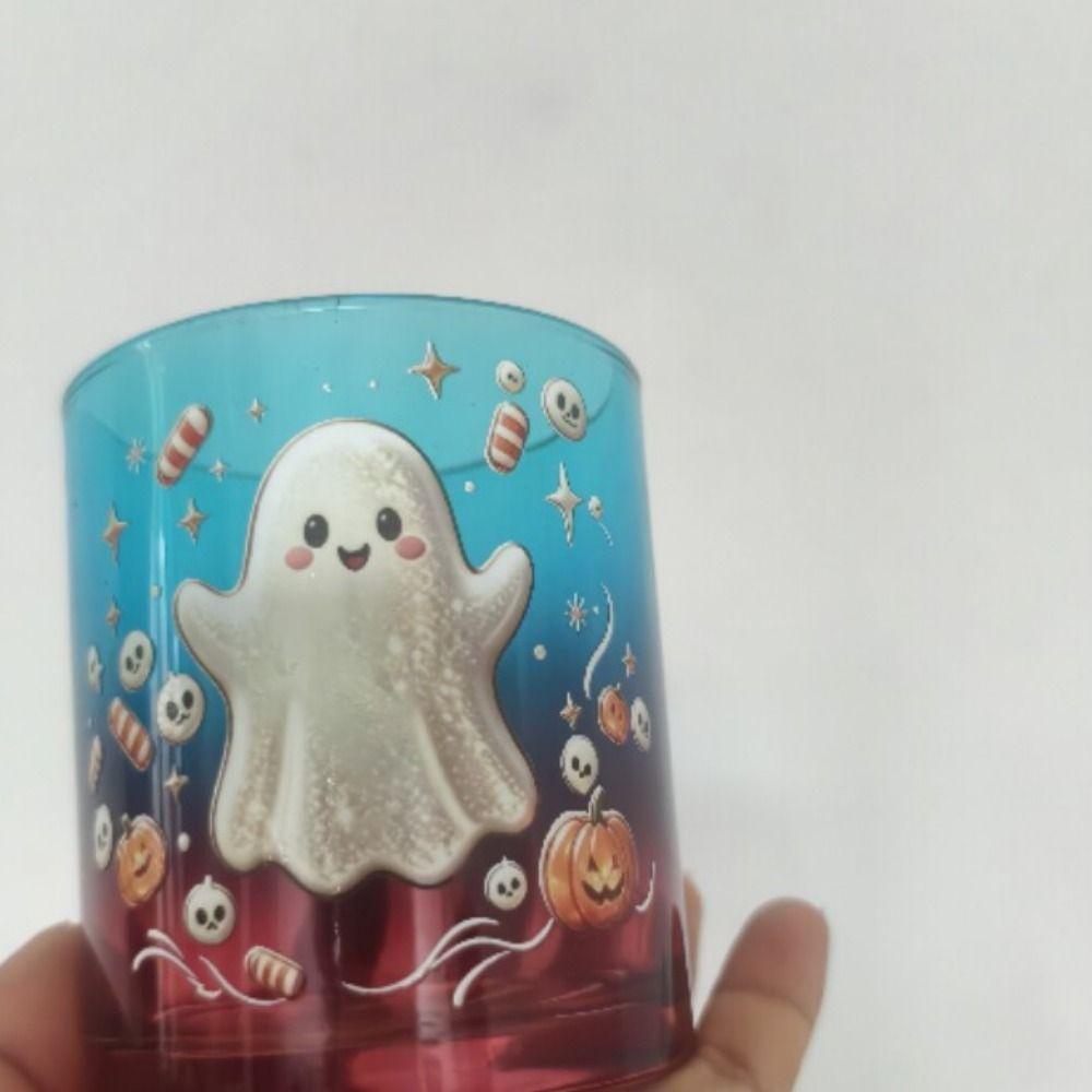 Pumpkin Skull Print Ghost Glass Cup Decorations Wine Glass Gothic Drinkware Halloween Party