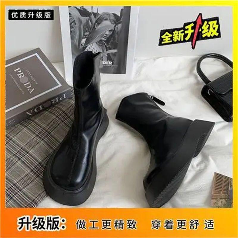 

Ботинки Мартин на толстой подошве женские 2025 осень новая мода весна и осень одинарные ботинки интернет-знаменитость универсальные маленькие узкие ботинки короткие ботинки 38