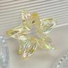 Colorful Hollowed-out Star Shark Clip Sweet Semi-tied Hair Clip  Cute Five-pointed Star-shaped Ponytail Clip  Fashionable Hair Clip