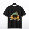 Best Dad Ever Graphic T-Shirt with Funny Crab Hunter Crabbing Blue Crab Lover Design 100% Cotton Short Sleeve Tshirt Streetwear