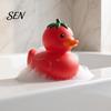 Fun Gifts for Boys Girls Tomato Duck Squishy Toy, Slow Rebound Stress Relief Squeeze Cute Fruit Safe Material Balls Fidget Soft Sensory Decompression