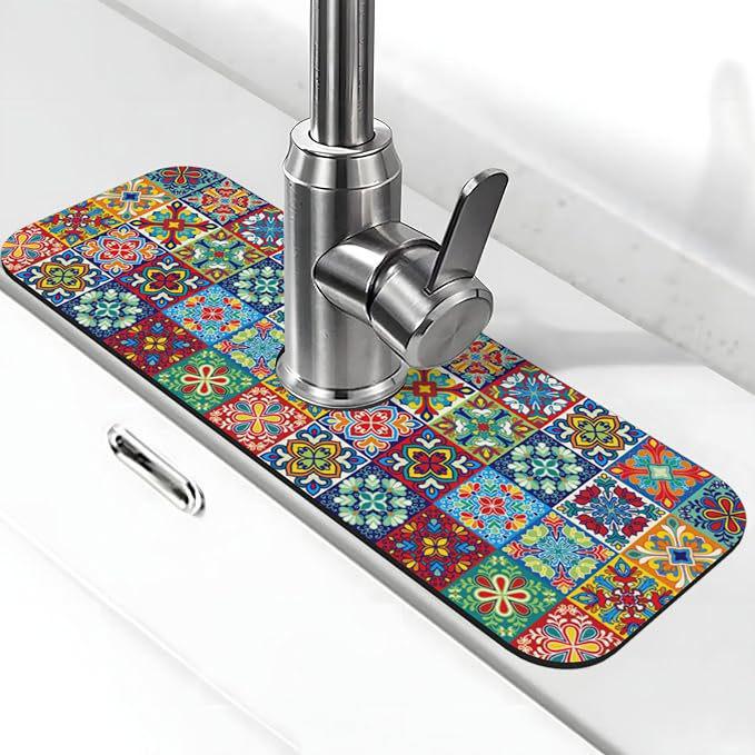 Badezimmerarmatur Ablass- und Wasserabsorptionsmatte für Waschbecken und Arbeitsplatten