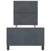 Box Spring Bed with Headboard Dark Grey 80 x 200 cm Velvet