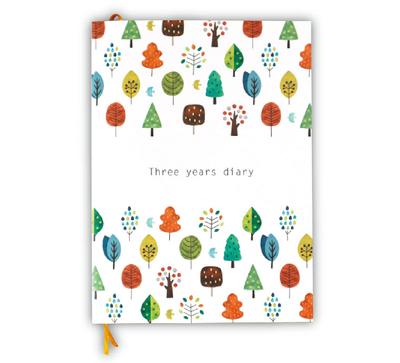 Note Life Diary, 3-Year Diary, B5 Size, Made In Japan, Soft Cover, Easy To Open and Write In, PUR Binding, Dated (Start Anytime), Bookmark Included