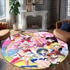 1pc Sailor Moon  Carpet, Round Rug, Comfortable, Suitable for Entryways, Living Rooms, Office, And Bedrooms, Christmas Decoration