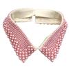 Elegant Imitation Pearls Accented Detachable Faux Collar Enhances Clothing Layers for Women Beaded Bib Choker Neckalce