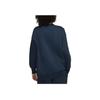 Nike Sportswear Logo Embroidered Pattern Crewneck Pullover Solid Color Long Sleeve Sweatshirt Women sweatshirt Military Navy DQ5733-478