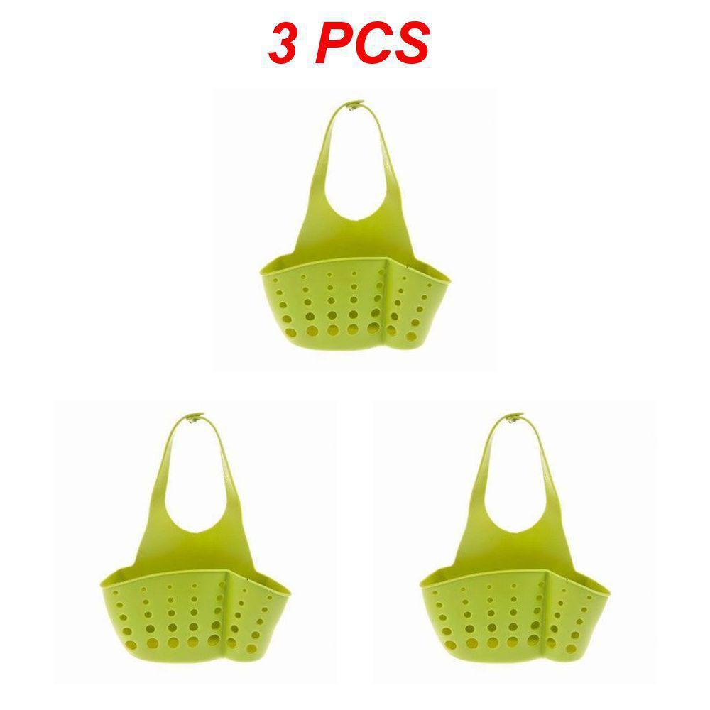 1~10PCS Sink hanging drain basket storage hanging basket storage rack drain rack adjustable snap- soap sponge rack kitchen