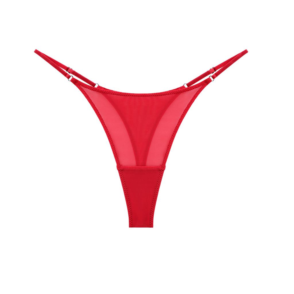 Mesh sexy thin strap thong women's adjustable size perspective hot fun large size high fork T pants women