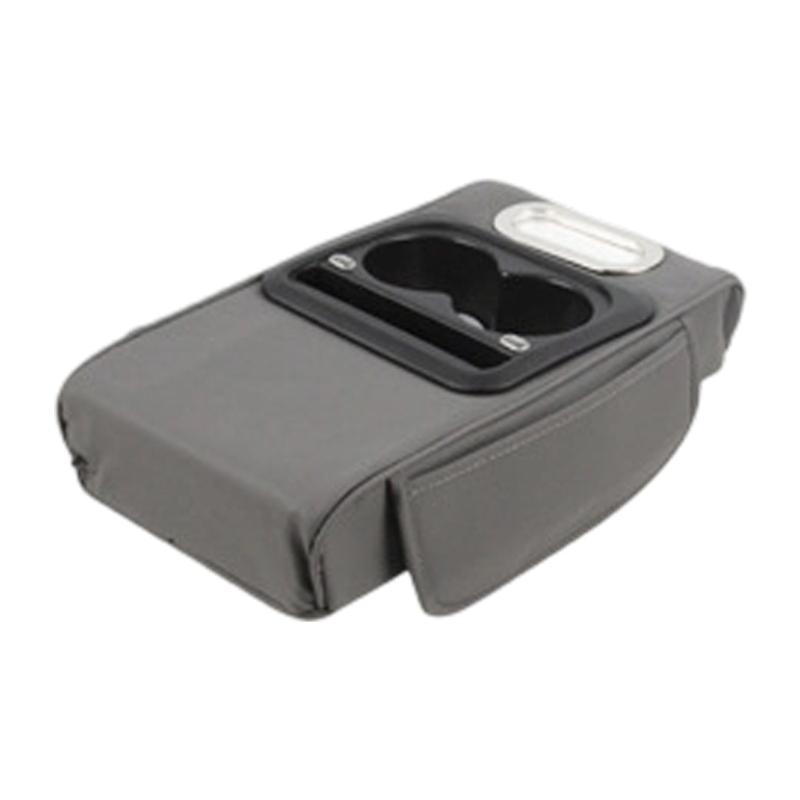 Multifunctional Auto Armrest Box Pad Leather Cushion with 2 Fast Charging USB Port And Storage Space