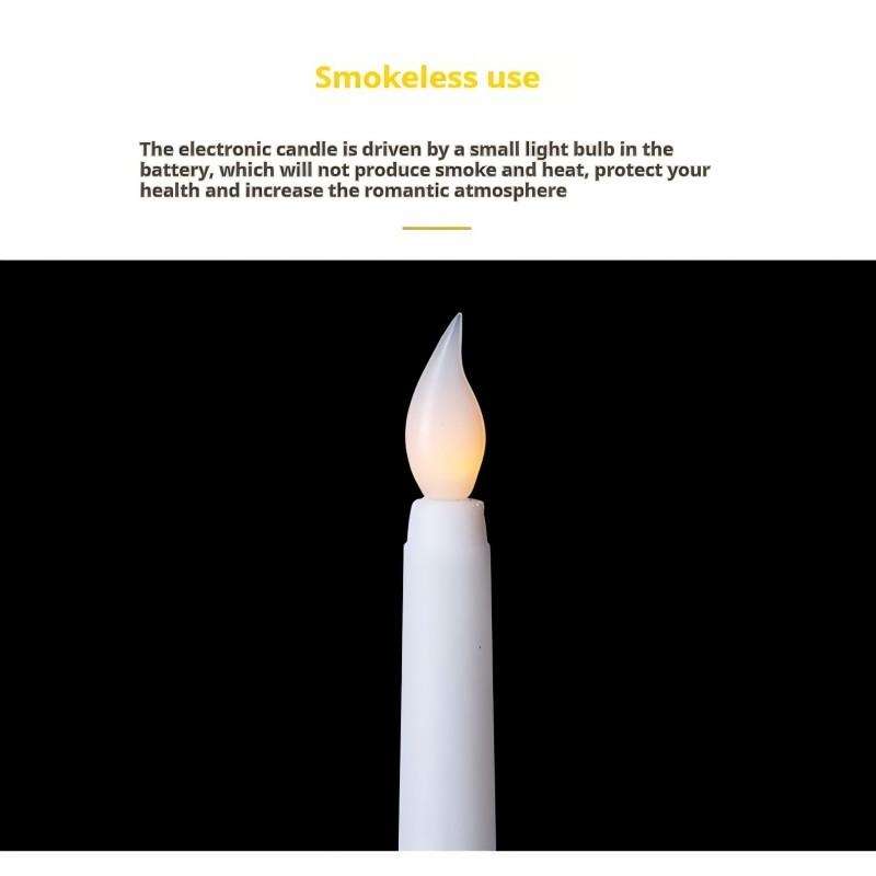 1 szt. Halloweenowa diodowa świeca elektroniczna Świąteczne drzewko Długa świeca na patyku Światło Kreatywna urodzinowa świeca symulacyjna