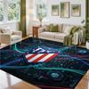 Atletico Madrid Design Crystal Velvet Rug Soft Decorative Mat for Bedroom Entrance