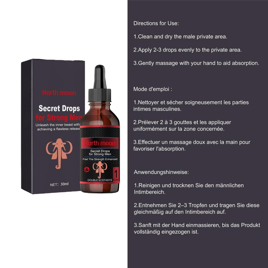 2PCS - 30ml Men's Intimate Care Drops Pleasure Enhancing Revitalizing Boosts Energy for Couples Men's Increase Drops.