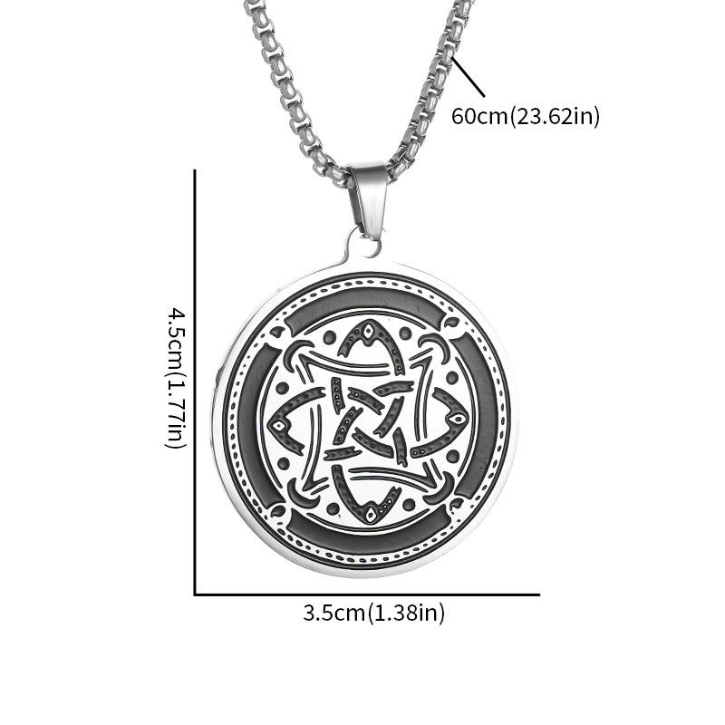 New Viking Amulet Witch Irish Knot Necklace Stainless Steel Jewelry