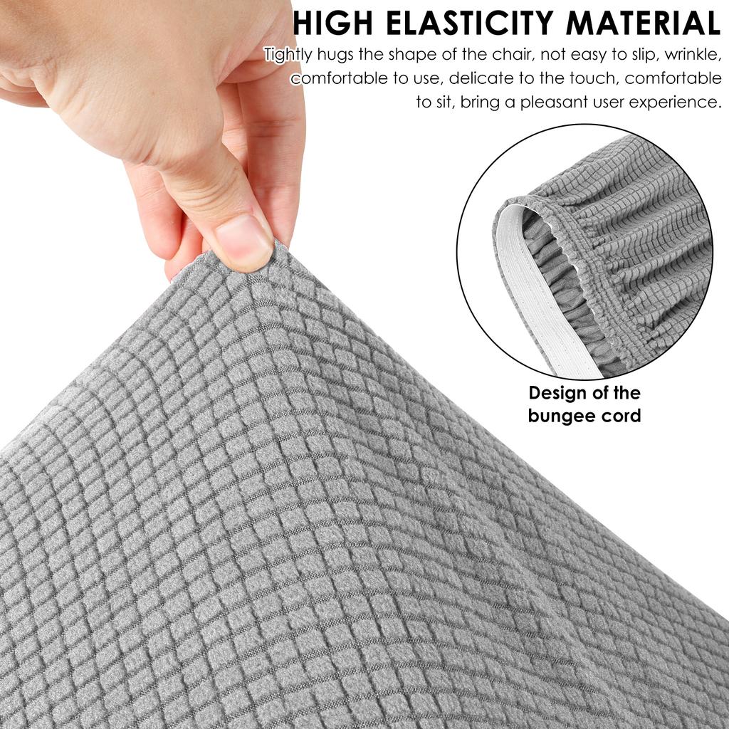 Swivel Barrel Chair Cover Polyester Elasticity Round Club Armchair Slipcover Soft Comfortable Single Seat Cover Furniture Decor