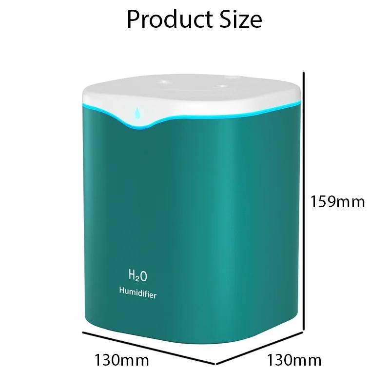2000ML USB zvlhčovač vzduchu s dvojitým rozprašovacím portem Aromaterapie esenciálního oleje Humificador Cool Mist Maker Fogger Purify pro domácí kancelář
