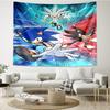 Sonic Print Tapestry, Backdrop, Easy Setup, Ideal for Bedroom, Office & Living Room, with Aesthetic Wall Hanging Decor.