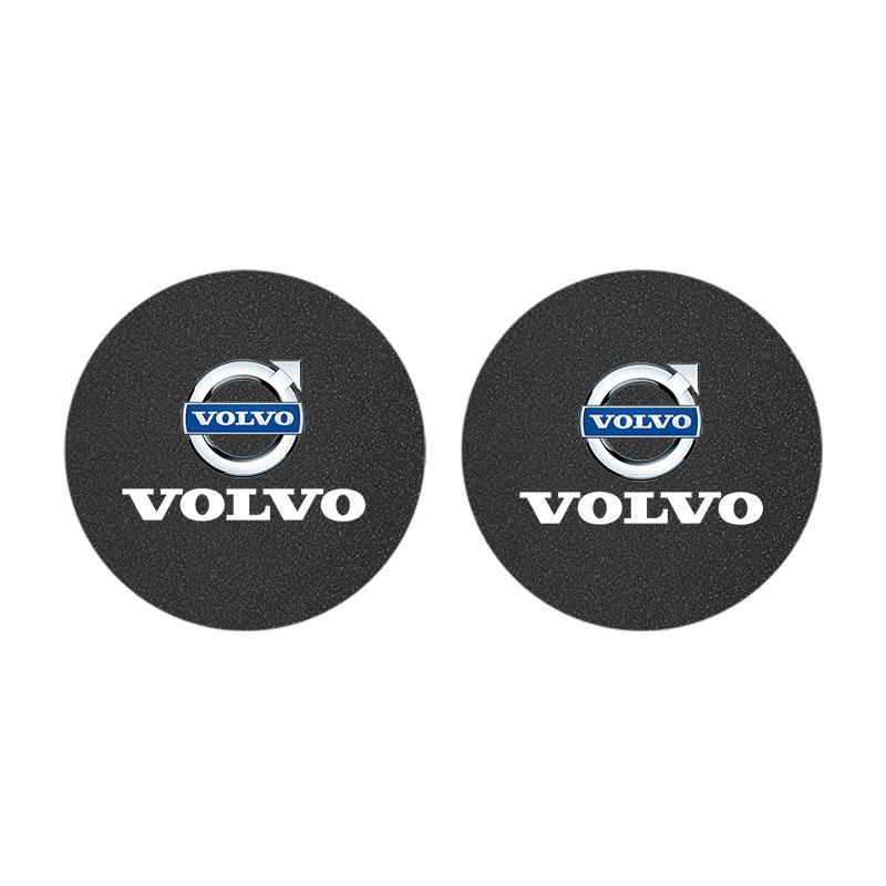 2 Stück Wildleder Auto-Getränkeuntersetzer Rutschfeste Wasserbecher-Matte Flaschenhalter-Pad Für Volvo ES90 EC40 EX40 EM90 XC90 V90 V60 XC60 V40 S80 S60 S90