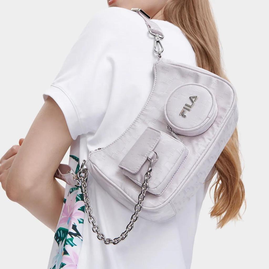 FILA Fashion Fabric Shoulder Bag Regular Women's Heron White (Unisex) Shoulder Bags F13W328165F WT