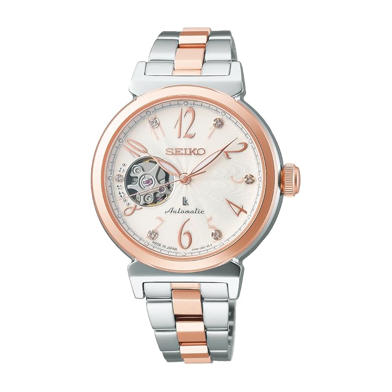 

[Seiko Watch] automatic watch Rukia Essential Collection open heart mechanical model SSVM060 ladies silver & pink gold