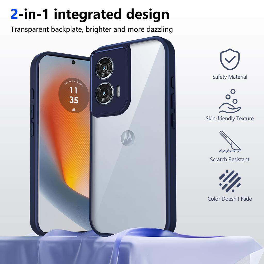 Kryt na telefon pro Motorola Moto G14 G15 G54 G04 G34 G35 G52 G82 G55 G56 G84 G85 G86 G04S Nárazuvzdorný kryt s airbagy TPU+Průhledný