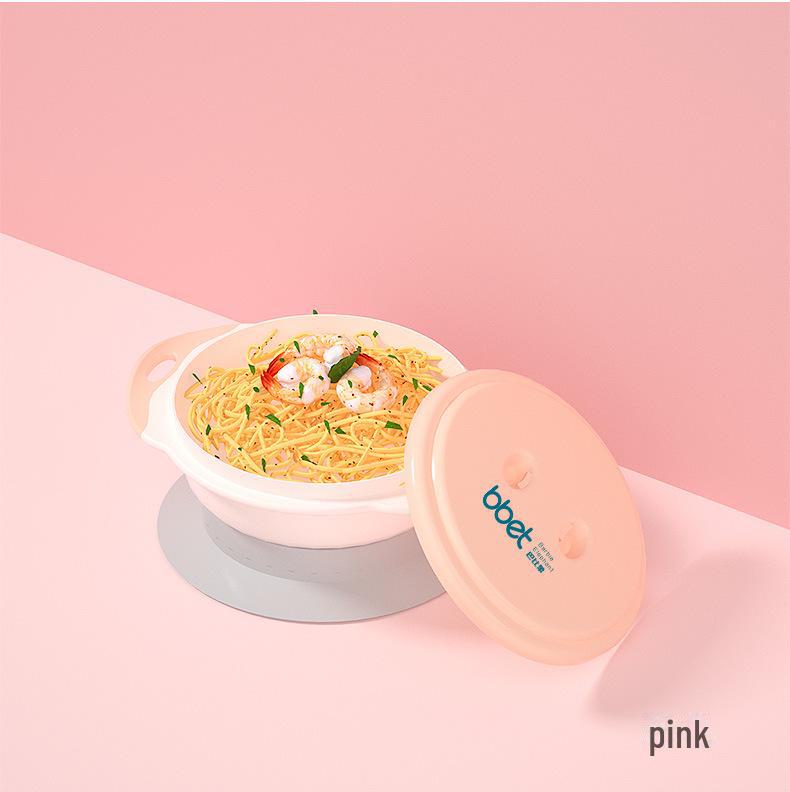 

Миска на присоске в виде слоненка - силиконовая тарелка с защитой от опрокидывания для детей розовый