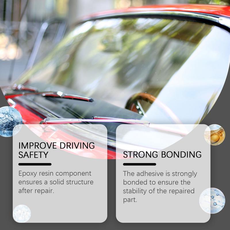 Reparaturflüssigkeit für Windschutzscheibenrisse, Autofenster-Reparaturset, Glas, Auto-Windschutzscheiben-Kratzer- und Rissreparaturflüssigkeit