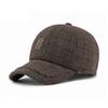 Autumn Winter Warm Cap Men Woolen Baseball Cap for The Elderly Outdoor Warm Ear Protection Cap