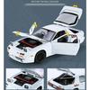 1/24 Mazda RX7 Initial D Racing Toy Car JDM Model 1:24 Diecast Meatl Vehicle Miniature Sound Light Collection Gift for Boy Kid