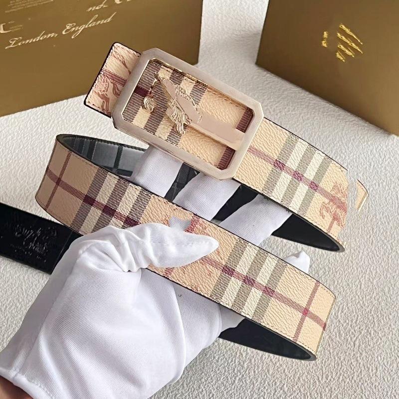 Smooth Buckle Leather Belt - Fashionable Business & Jeans Waist Accessory
